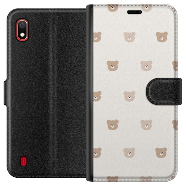 Samsung Galaxy A10 Plånboksfodral Teddy Background – gullig