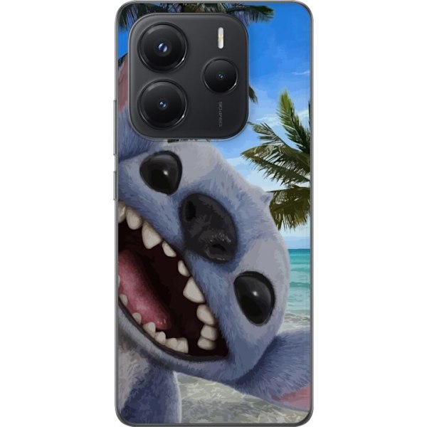 Xiaomi Redmi Note 14 Läpinäkyvä kuori Stitch-matkapuhelinkotelo, jossa on suloiset ystävyysmaalaukset.