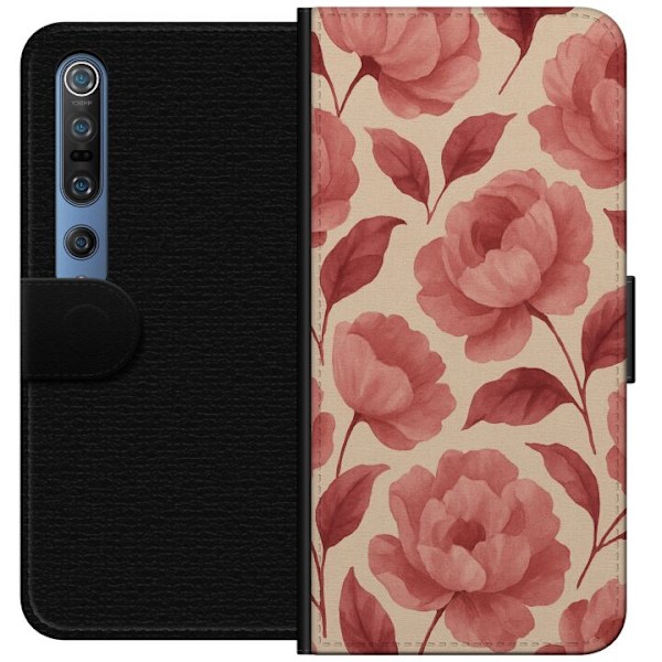 Xiaomi Mi 10 Pro 5G Lompakkokotelo Ruusun Kukinta