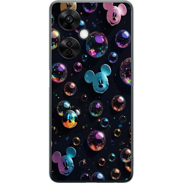 OnePlus Nord CE 3 Lite Läpinäkyvä kuori  Mikki Hiiri Disney Kuplat Suunnittelu Hauska Motiivi Suosittu Disney-hahmo Piirrossarja Lasten Klassikko
