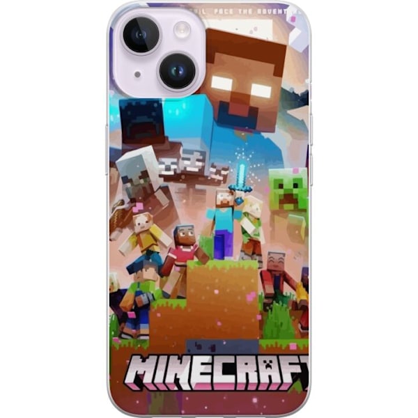 Apple iPhone 14 Genomskinligt Skal Minecraft