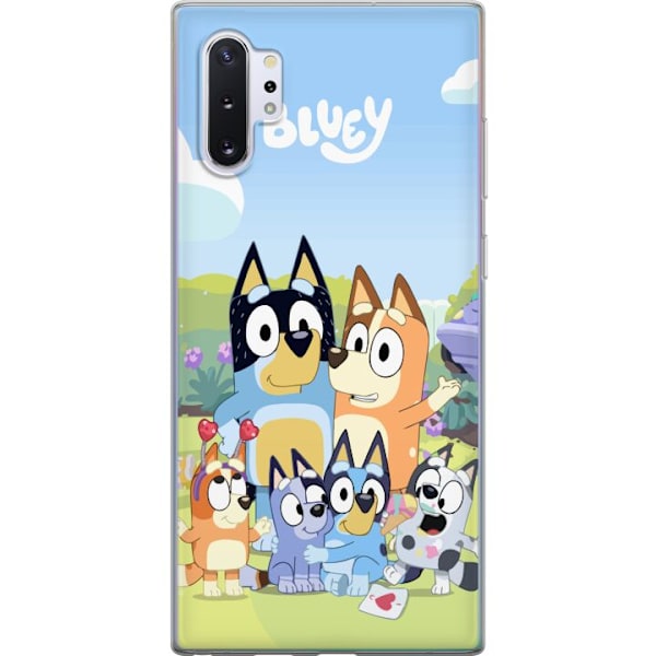Samsung Galaxy Note10+ Läpinäkyvä kuori Bluey puhelinkotelo koko perheen kanssa värikkäässä suunnittelussa