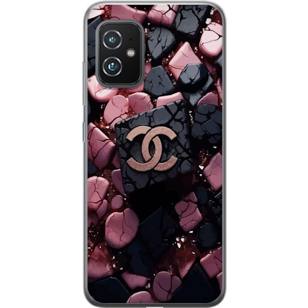 Asus Zenfone 8 Gennemsigtig cover Chanel Sort og Lyserød