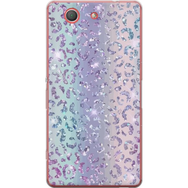 Sony Xperia Z3 Compact Gennemsigtig cover Glitter Leopard