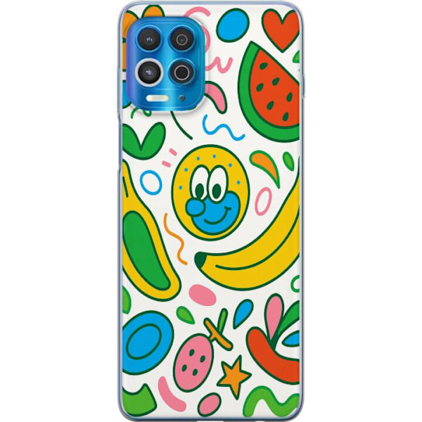 Motorola Edge S Genomskinligt Skal Butterfly Veil