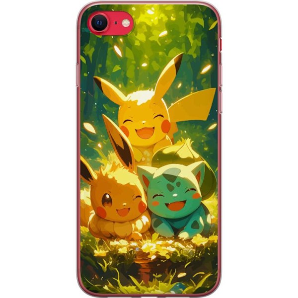 Apple iPhone SE (2022) Gennemsigtig cover Pixelmonster spillestil - farverig design til retro-elskende gamere