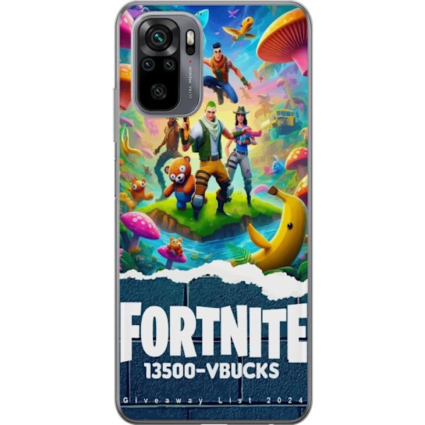 Xiaomi Redmi Note 10 Gennemsigtig cover Fortnite