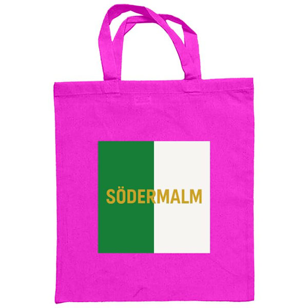 Mulepose | Holdbar Indkøbstaske i Stof Södermalm - fodbold Mørkrosa one size