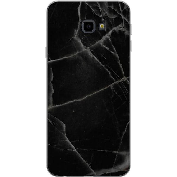 Samsung Galaxy J4+ Genomskinligt Skal Svart marmor