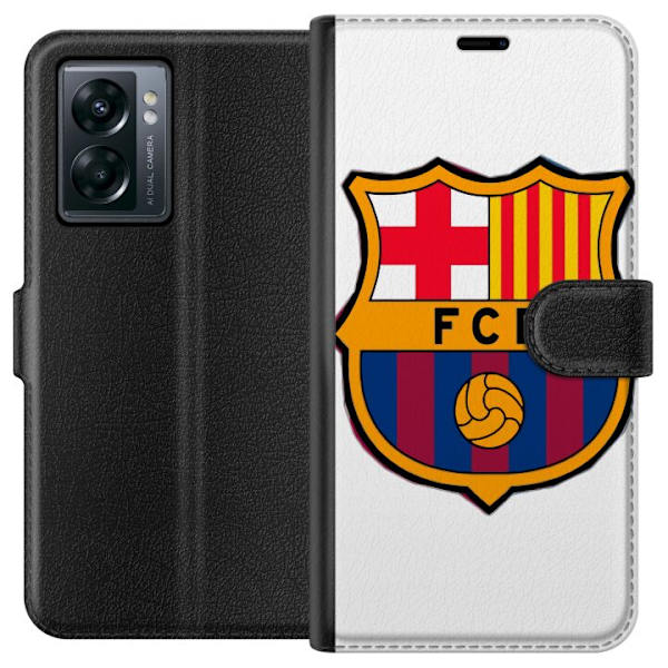 OnePlus Nord N300 Tegnebogsetui FC Barcelona Emblem Fodbold Catalonien Blå Rød Klublogo Stolthed La Liga Fans Ikonsk Billede