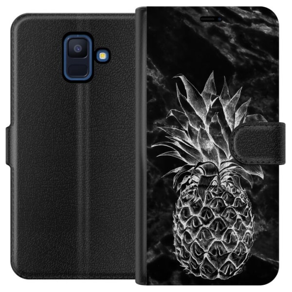 Samsung Galaxy A6 (2018) Plånboksfodral Marmor Ananas