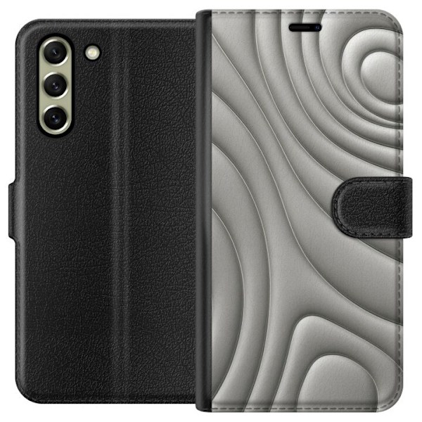 Samsung Galaxy S21 FE 5G Plånboksfodral Silver Waves