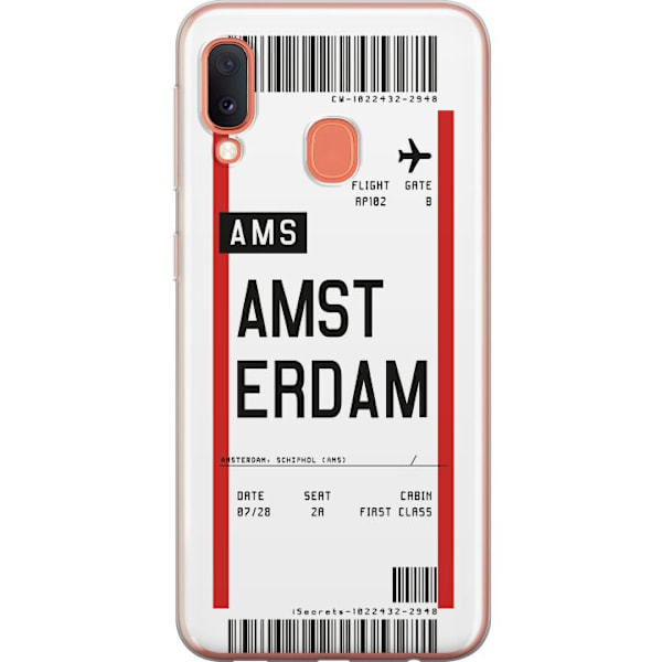 Samsung Galaxy A20e Genomskinligt Skal Amsterdam