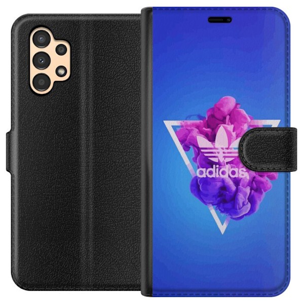 Samsung Galaxy A13 Plånboksfodral Adidas-inspirerad blå design – sportigt motiv med retrovibe i blå toner