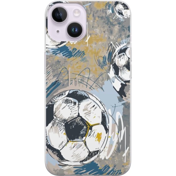 Apple iPhone 15 Gennemsigtig cover Fodbold