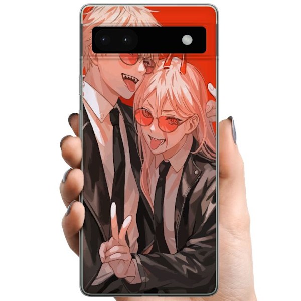 Google Pixel 6a TPU Mobildeksel Chainsaw Man