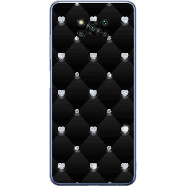 Xiaomi Poco X3 Pro Genomskinligt Skal Diamant hjärta