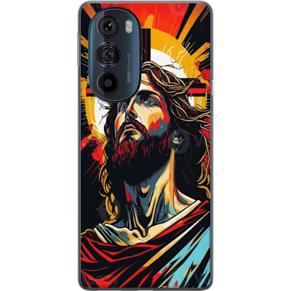 Motorola Edge 30 Pro Läpinäkyvä kuori Jeesus ja Kortti - us