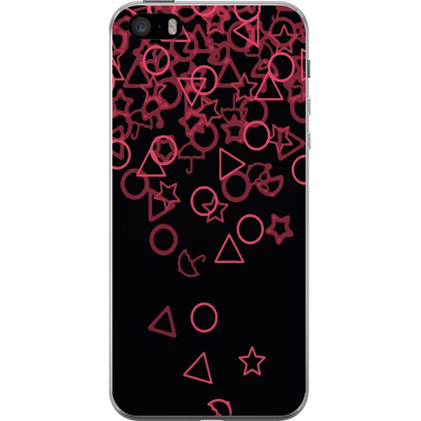 Apple iPhone 5s Genomskinligt Skal Squid Game Ikoner Serie Design Populärt TV Spel Ikoner Grafiskt Motiv Asiatisk Trend Dramaserie