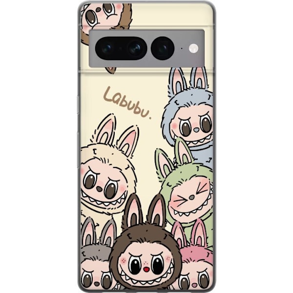 Google Pixel 7 Pro Läpinäkyvä kuori Labubu Pastel Collection