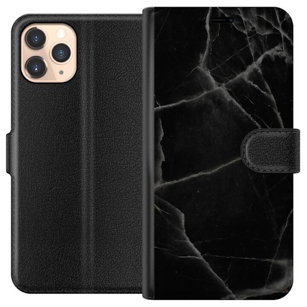 Apple iPhone 11 Pro Plånboksfodral Svart marmor