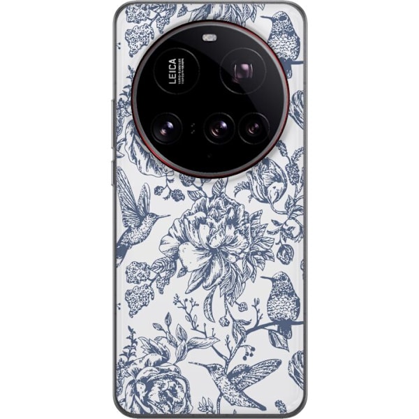 Xiaomi 15 Ultra Gennemsigtig cover Blomster & Fugle - Romantis