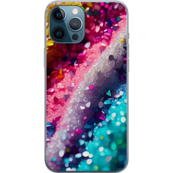 Apple iPhone 12 Pro Max Gennemsigtig cover Glitter