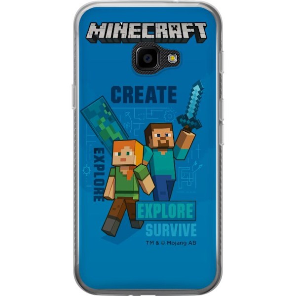 Samsung Galaxy Xcover 4 Läpinäkyvä kuori Minecraft Luolastot