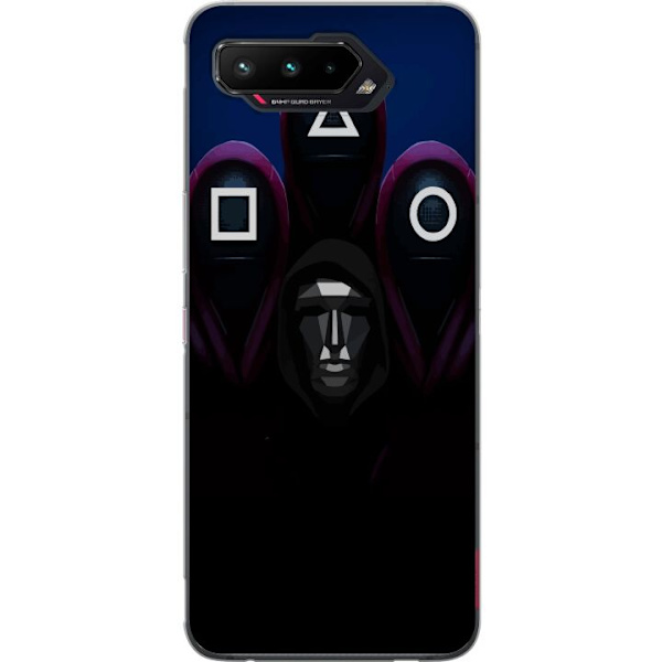 Asus ROG Phone 5 Genomskinligt Skal Squid Game Säsong 3 Nya Ikoner Populär Serie TV Motiv Asiatisk Drama Trend Ikoniskt Grafisk Design