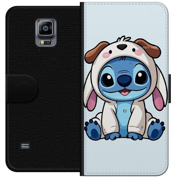Samsung Galaxy Note 4 Lompakkokotelo Stitch Koirapuku Lilo & Stitch Disney Hauska Design Sininen Avaruusolento Sarjakuva Hahmo Suosittu Lapsille Suosi