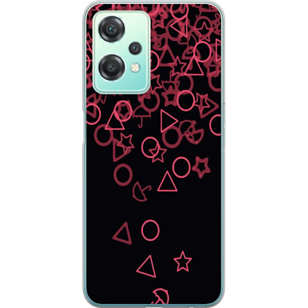 OnePlus Nord CE 2 Lite 5G Genomskinligt Skal Squid Game Ikoner Serie Design Populärt TV Spel Ikoner Grafiskt Motiv Asiatisk Trend Dramaserie