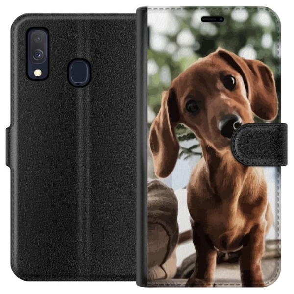 Samsung Galaxy A40 Plånboksfodral Yngre Hund
