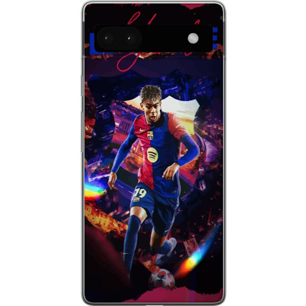 Google Pixel 6a Läpinäkyvä kuori Yamal Rising Talent FC Barcelona Pelaaja Nuori Jalkapalloilija Suosittu Motiivi Urheilu Espanja Lahjakkuus