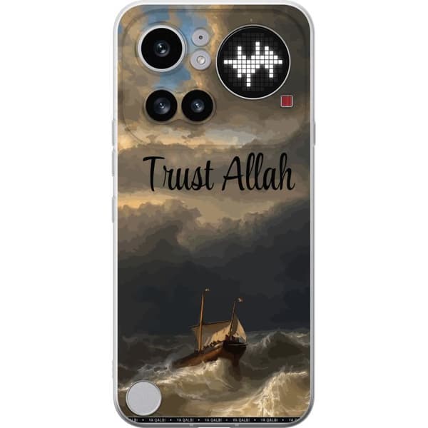 Kompatibelt Mobildeksel til Nothing Phone 4a Pro Trust Allah över stormigt hav brun