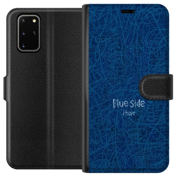 Kompatibelt Lommeboketui til Samsung Galaxy S20+ Blue Side klotter blå