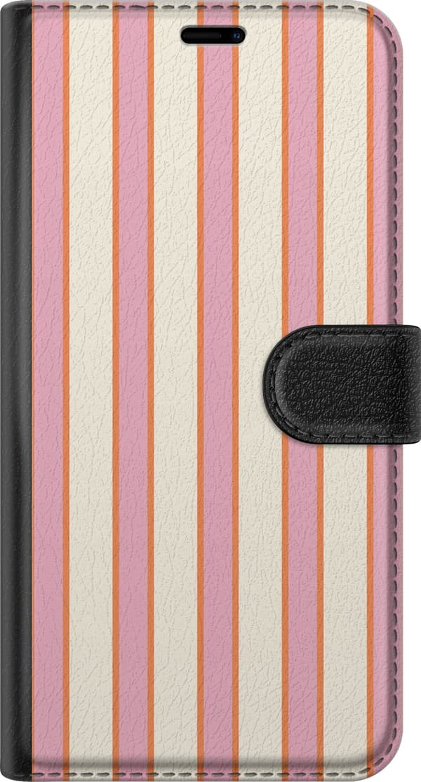 Kompatibel Tegnebogsetui til Samsung Galaxy S24 Lyserøde sorbetstriber pink