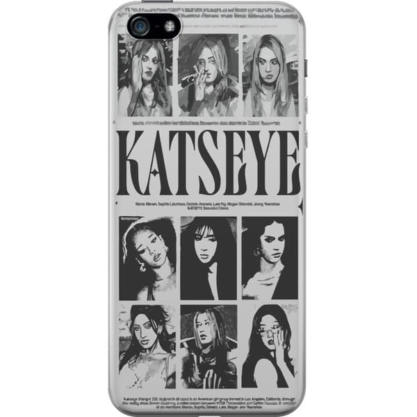 Kompatibelt Mobildeksel til Apple iPhone 5 KATSEYE svartvit poster grå