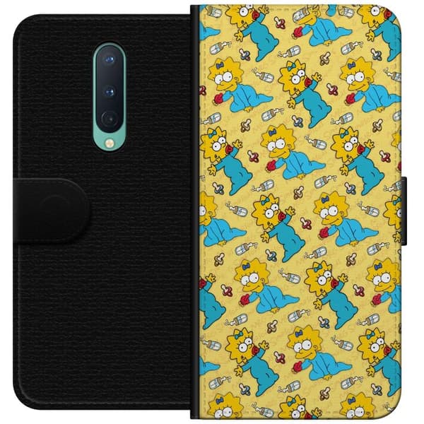 Kompatibel Tegnebogsetui til OnePlus 8 Mønster med Maggie Simpson, sutter og sutteflasker gul