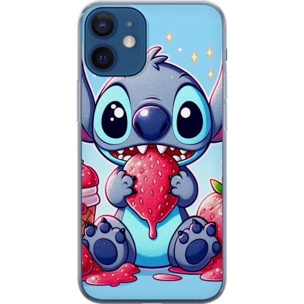 Apple iPhone 12 mini Läpinäkyvä kuori Strawberry Stitch