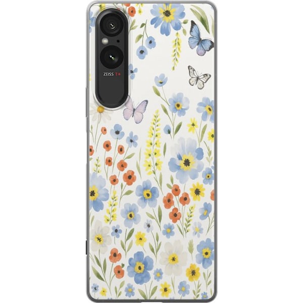 Sony Xperia 10 VI Läpinäkyvä kuori Kesäkukat