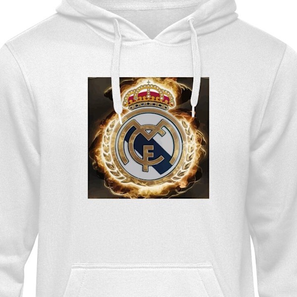 Barn-Hoodie | Mjuk Huvtröja för Barn Real Madrid vit 9-11 År