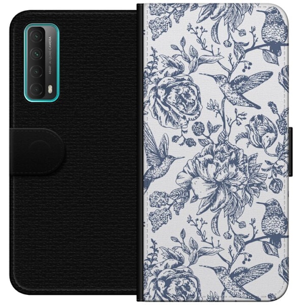 Huawei P smart 2021 Lompakkokotelo Kukat & Linnut - Romanttine
