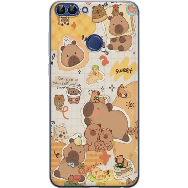 Huawei P smart Genomskinligt Skal Kawaii capybara mobilskal med gulliga djurmotiv