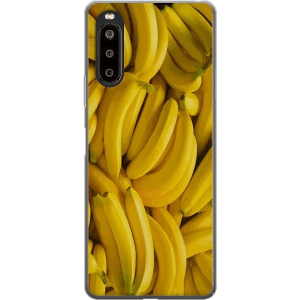 Sony Xperia 10 II Genomskinligt Skal Banana Pattern – lekful