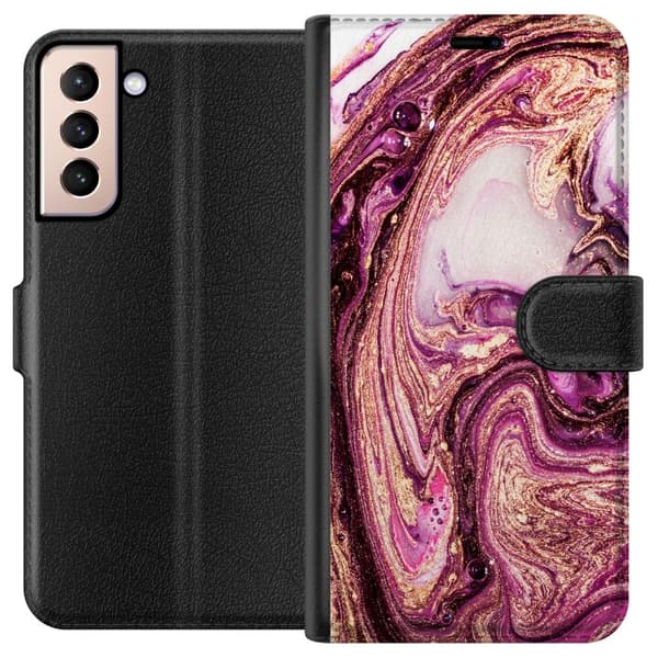 Kompatibelt Plånboksfodral till Samsung Galaxy S21 Mönster