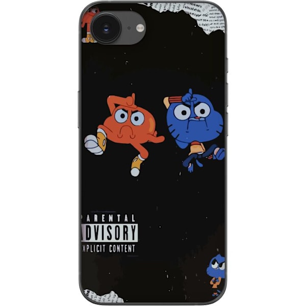 Apple iPhone 16e Gjennomsiktig deksel Gumball og Darwin