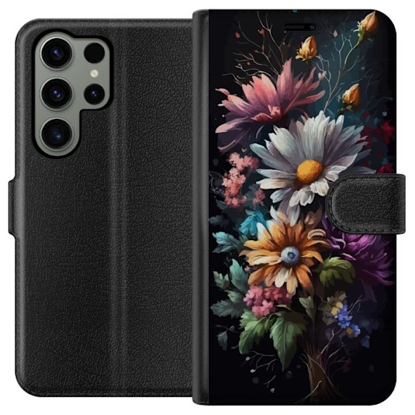 Samsung Galaxy S23 Ultra Lompakkokotelo Kukat