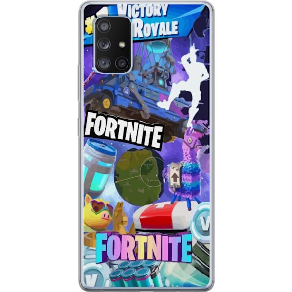 Samsung Galaxy A71 5G Läpinäkyvä kuori Fortnite