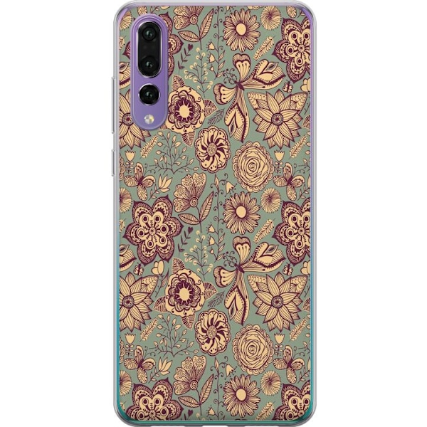 Huawei P20 Pro Gennemsigtig cover Vintage Blomster