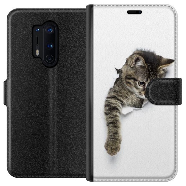 OnePlus 8 Pro Plånboksfodral Curious Kitten
